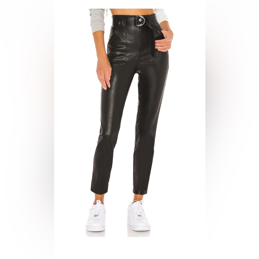 Superdown Chanice Buckle Down Pant in Black Size Small